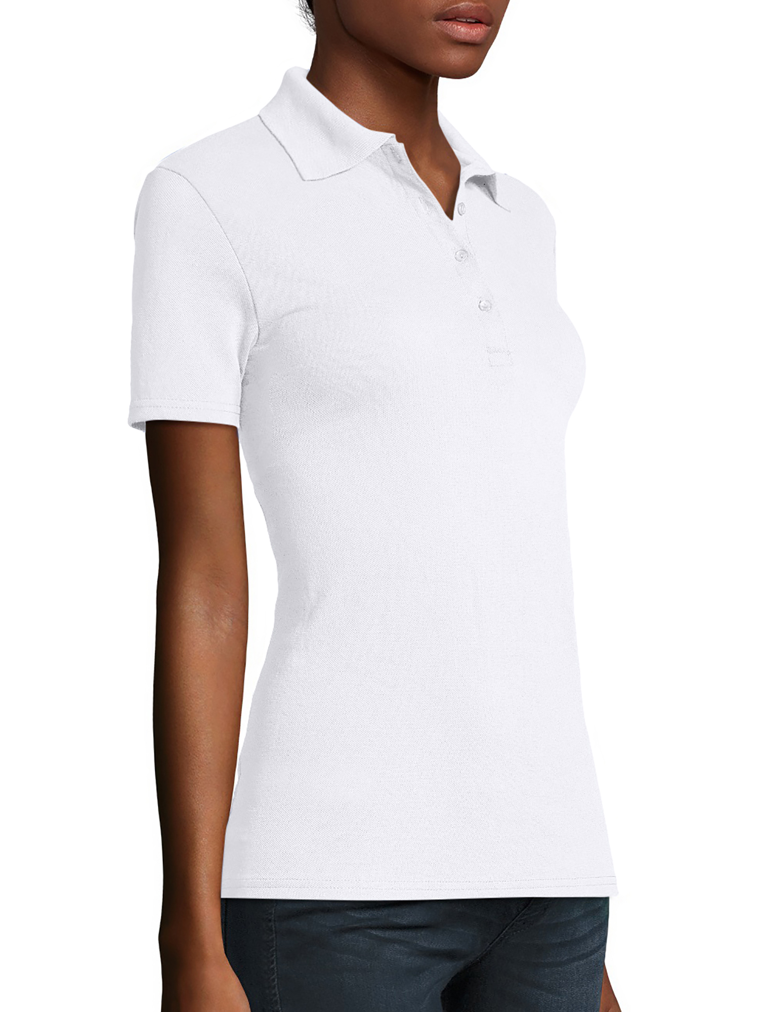 Hanes Women's X-Temp w/ Fresh IQ Short Sleeve Pique Polo Shirt - image 3 of 6