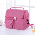 thumbnail image 4 of Great Quality Multi Color Custom Size Handle 420D Polyester Nylon Double Compartment Cooler Bag for Lunch Sturdy Lightweight High Quality Durable Spacious Insulated Lunch Bag Compact Water Resistant, 4 of 4