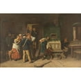 thumbnail image 2 of Hugo G. Kotschenreiter 24x17 Gold Ornate Framed and Double Matted Museum Art Print Titled - The Police Officer in the Pub (1884), 2 of 4