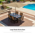 thumbnail image 3 of Freetime Fun Heavy Duty Ibiza 8x10ft Rectangular Outdoor Patio Umbrella with Solar Lights, Sand, 3 of 8