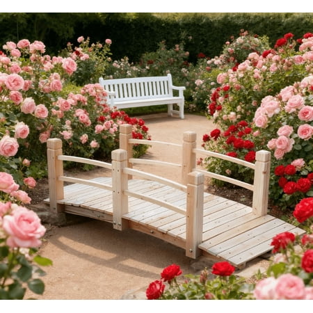 TK Wooden Garden Bridge Arc Footbridge