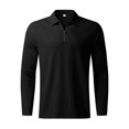 thumbnail image 4 of LWavelet Men's Houndstooth Quarter-Zip Shirt - Subtle Pattern Design, Perfect for Smart Casual & Weekend Plans Black 2XL, 4 of 5
