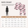 thumbnail image 4 of Yiaed pink fish hearts Print Pajamas Women's Long Sleeve Sleepwear Soft Button Down Loungewear Pjs Lounge Set Nightwear Womens Pajama Pants-Large, 4 of 7
