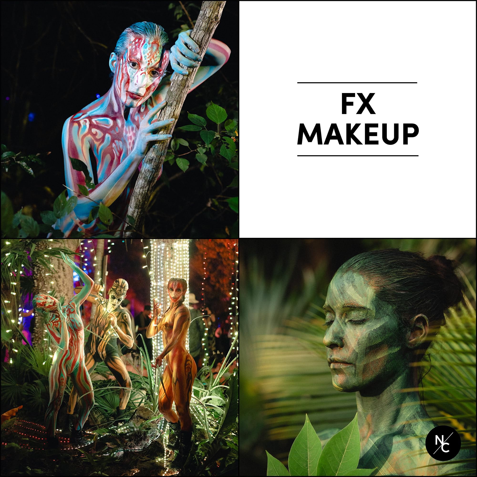 Narrative Cosmetics FX 12-Color Palette - Water-Activated Face & Body Paint for SFX, Theater, Cosplay - High-Pigment, Blendable SFX Makeup, Easy-to-Use for Film & TV