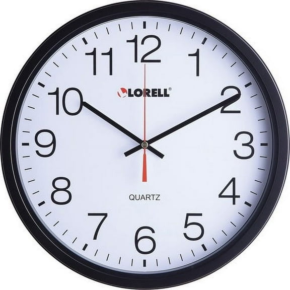 Lorell, LLR61008, 12-1/2" Slimline Wall Clock, 1