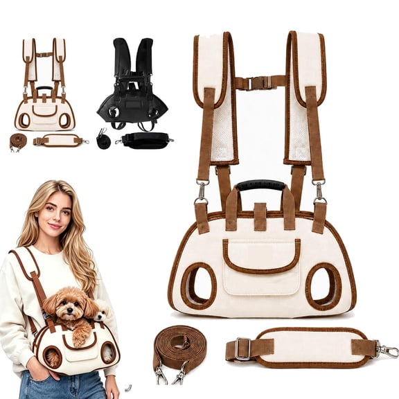 Dog Backpack Carrier for Small Medium Dogs Breathable Portable Pet Travel Carrier for Hiking Walking Outdoor Trips Gift for Pet Lovers Durable Black 3 Piece Full Set