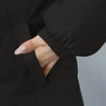 thumbnail image 4 of Lilgiuy Women Hoodless Zippers Solid Loose Long Sleeve Bomber Warm Blouse Coat Jackets for New Year Valentine's Day, 4 of 5
