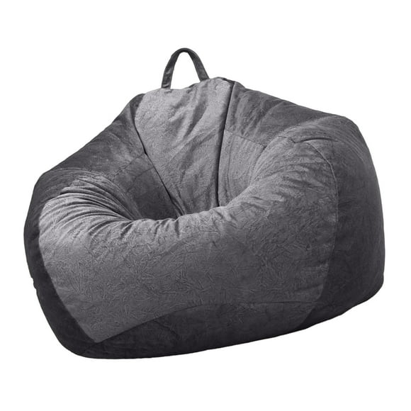 Funda Grande para Puf Sin Relleno, Funda de para Silla con Puf para Niños Y Adultos (39x47 Pulgadas) Gris oscuro