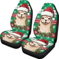 thumbnail image 2 of Xoenoiee Alpaca Christmas Snowflake Print Car Seat Covers Front Seats Only High Back Stretch Vehicle Bucket Seat Cover Auto Protector Driver Seat Covers, 2 of 6