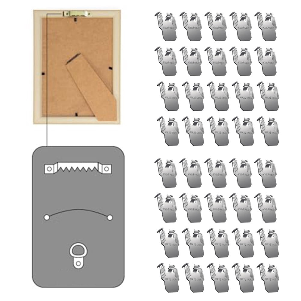 yaaqii 20/40 Pack Picture Hanging Claw Hooks for Drywall No Damage Heavy Duty Picture