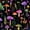 Color 1, variant on Boho Peel and Stick Wallpaper Whimsical Mushroom Flower Vibrant Colors Black Contact Paper 17.7in x 9.8ft Wallpaper Removable Self Adhesive Wall Paper for Bedroom Kitchen Cabinet