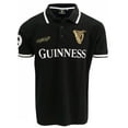 thumbnail image 3 of Guinness Men's 59 Stripe Collar Black Polo Shirt 100% Cotton, 3 of 8