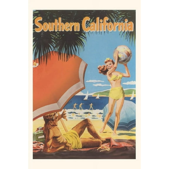 Pocket Sized - Found Image Press Journals: Vintage Journal Southern California Travel Poster (Paperback)
