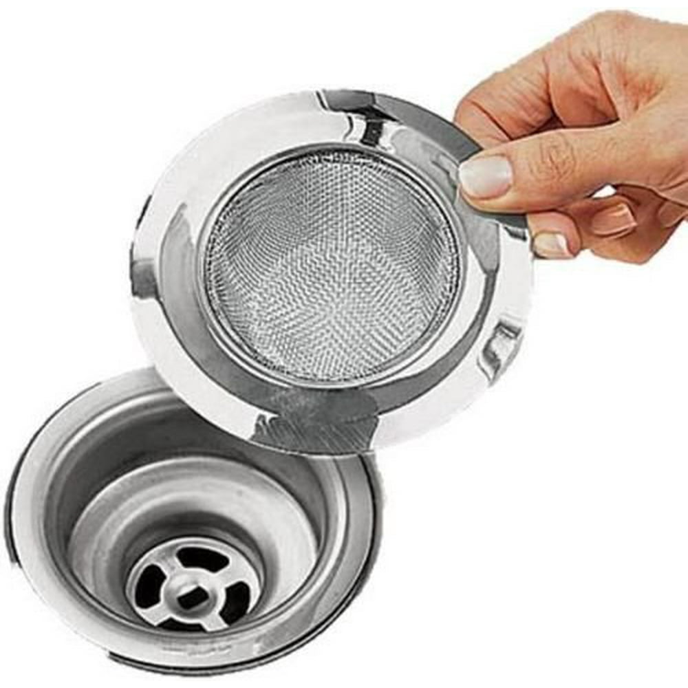 Sink Tub Strainer Screen Stainless Steel Fits 3" 3 1/2" Drains