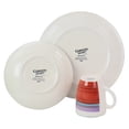 thumbnail image 4 of Gibson Home Richvale 12 Piece Round Durastone Dinnerware Set in Red, 4 of 8