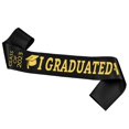 thumbnail image 1 of Etiquette Shoulder Strap Soft Cloth Letters Printed Colorful Ribbon Rhinestone Inlay Headdress Decoration Accessories Graduation, 1 of 10