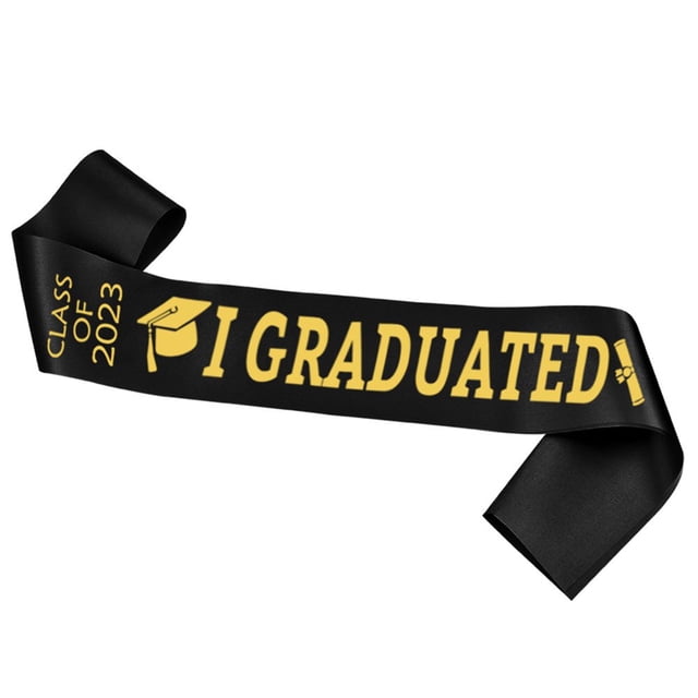 Etiquette Shoulder Strap Soft Cloth Letters Printed Colorful Ribbon Rhinestone Inlay Headdress Decoration Accessories Graduation