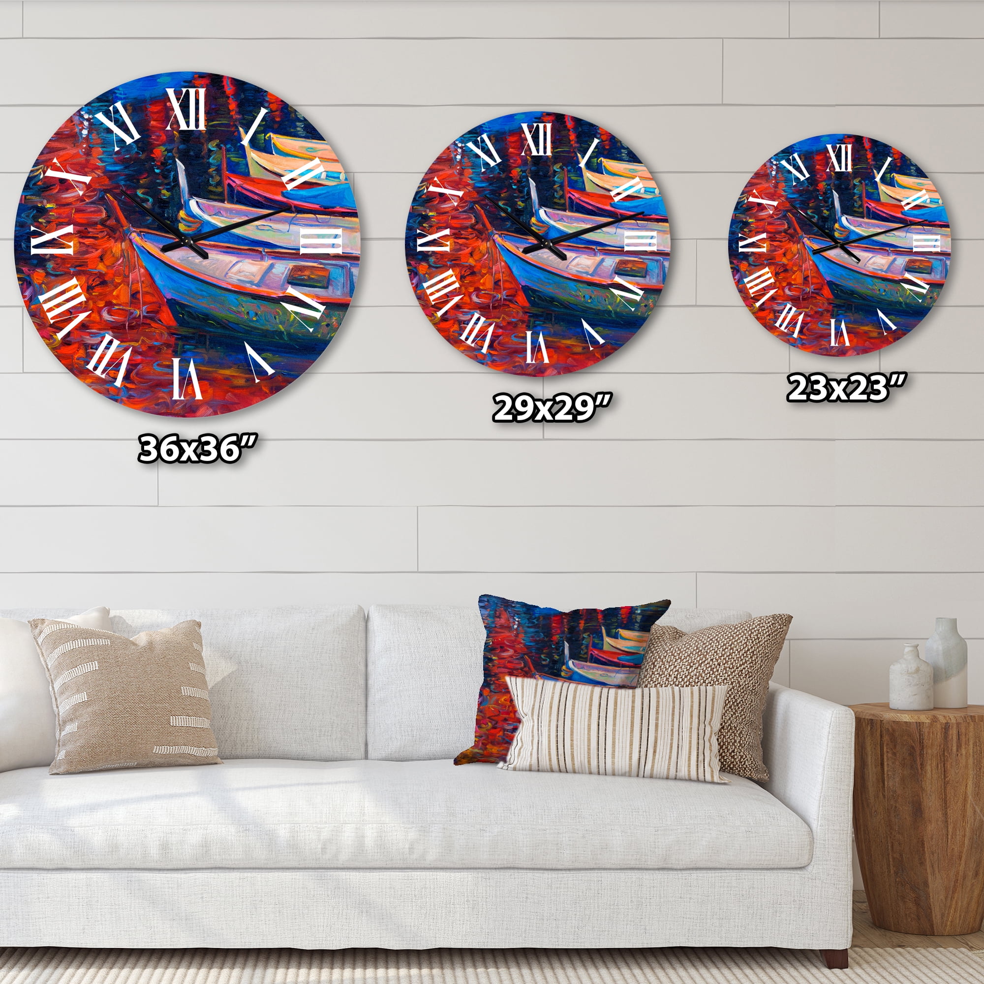 Designart 1 in Coastal Wall Clock