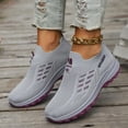thumbnail image 6 of Women's Slip-On Walking Shoes - Breathable Knit Upper & Cushioned Soft Sole for All-Day Comfort | Lightweight Athletic Casual Sneakers, 6 of 13