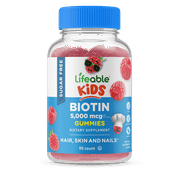 Lifeable Sugar Free Biotin for Kids, 5000mcg, 90 Gummies