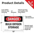 thumbnail image 2 of Bulk Oxygen Storage OSHA Danger Aluminum Sign 10 Inch x 7 Inch - 5 Pack, 2 of 8