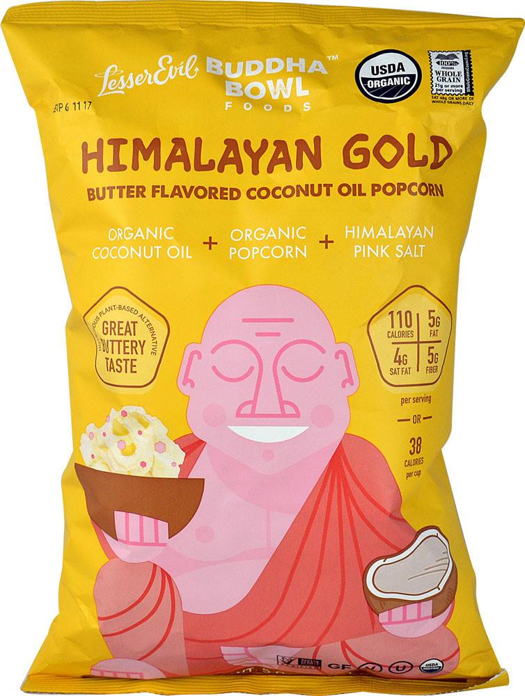 LesserEvil Organic Buddha Bowl Foods Himalayan Gold Popcorn Butter