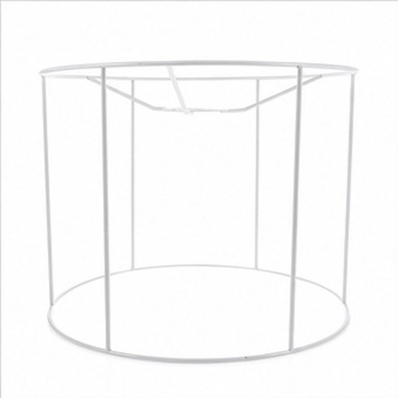 BESTYASH Round White Metal Lampshade Frame for DIY Projects and Home Decor