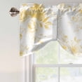 thumbnail image 4 of Yellow Floral Art Tie Up Valance Curtains for Windows, Kitchen Curtains Window Treatments, Watercolor Botanical Spring Flowers Short Window Shades Valances for Bedroom Bathroom Cafe 54"x18", 4 of 8