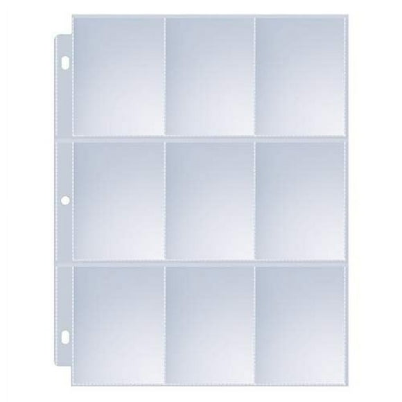 120 Pack 9 Pocket Page Protector, Sooez Trading Card Sleeves Pages Baseball Pages for 3 Ring Binder, Card Sheets for Standard Size Cards, Pokemon Cards, Coupon, Sport Cards, Game Cards, Business Cards