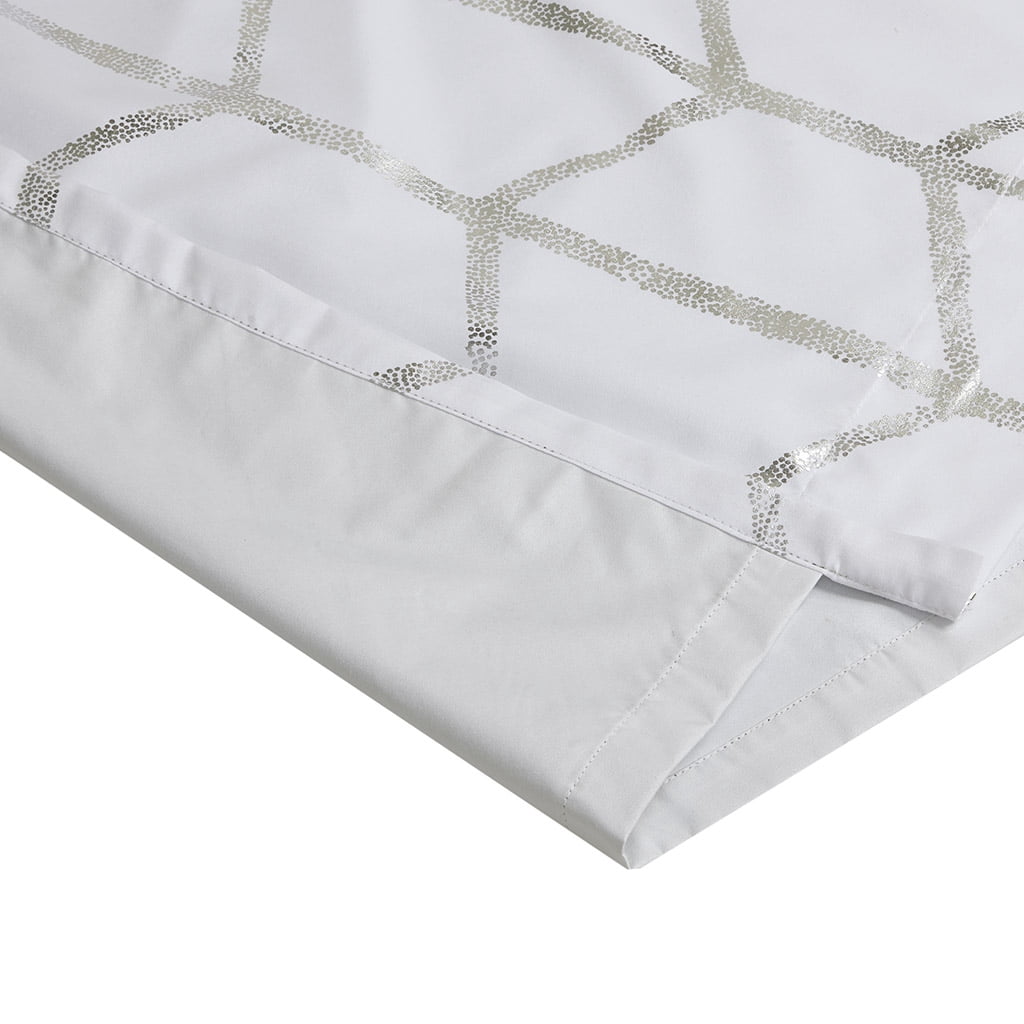 MAYEERTY 1 Pc Total Blackout Curtain Panel - Metallic Print, Grommet Top