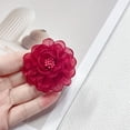 thumbnail image 5 of 5cm Cute Camellia Flower Brooch Pin for Women Girls Fashion Fabric Floral Hat Hair Clips Brooches Lapel Pins Cocktail Tea Party Costume Dress Accessories Holiday Wedding Jewelry, 5 of 11