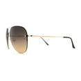 thumbnail image 3 of Half Frame Rimless Classic Air Force Officer Fashion Sunglasses Gold Brown, 3 of 4