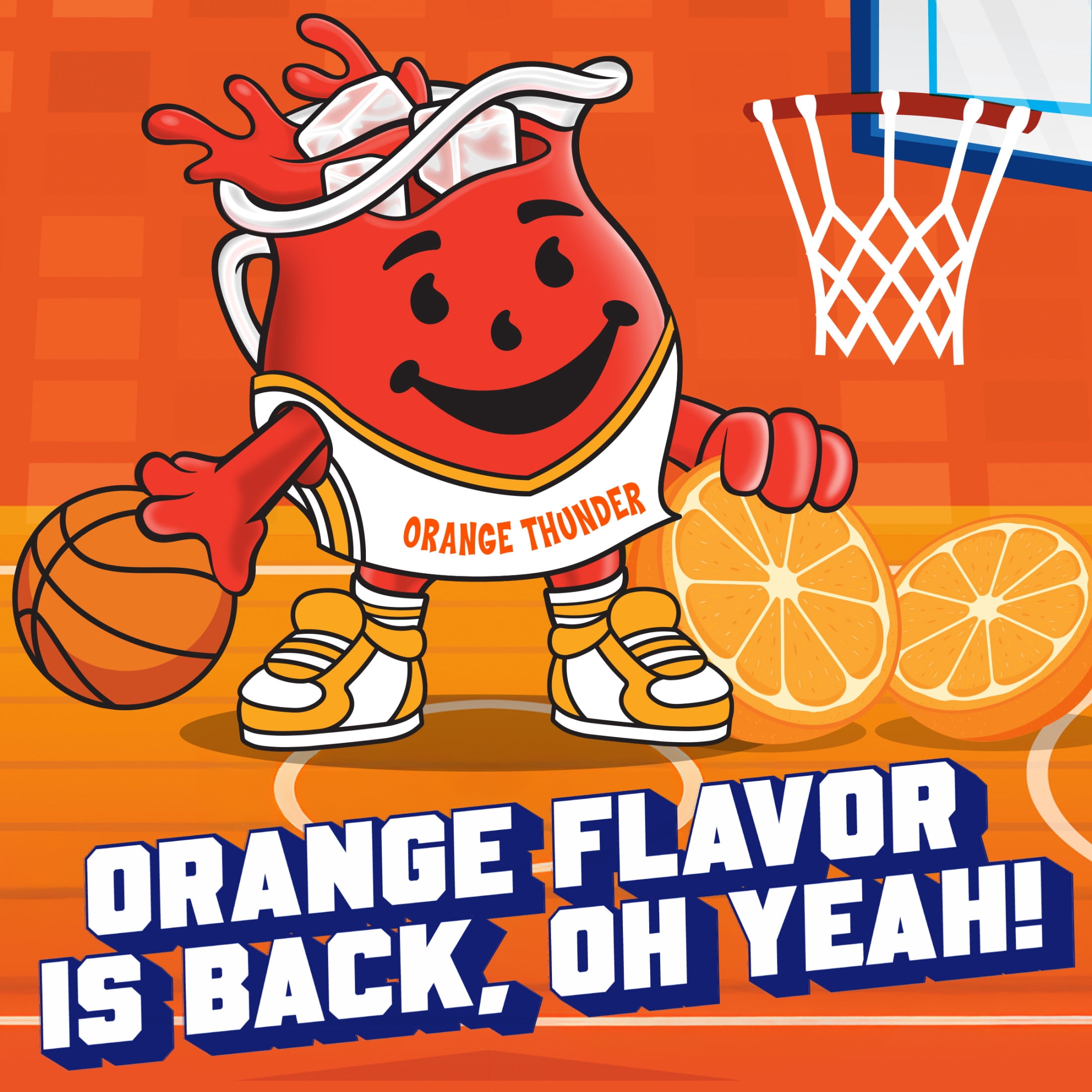 Kool-Aid Jammers Orange Thunder vs Citrus Champs Artificially Flavored Drink, 10 Pouches, for On-the-Go, on the Bench, or in the Stands, Orange Flavor, No Artificial Dyes, 6 fl oz