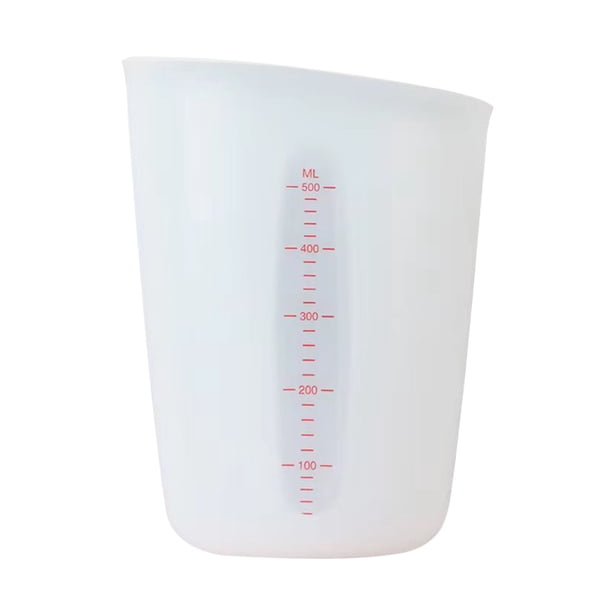 Pisexur Batería de cocina Taza medidora de alta temperatura de 500 ml con escala visible para hornear para la cocina del hogar