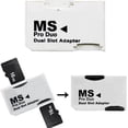 thumbnail image 4 of Micro SD TF to Memory Stick MS Pro Duo for PSP 1000/2000 / 3000 Card Dual 2 Slot Adapter Converter CR-5400 CR5400,5 pcs, 4 of 5