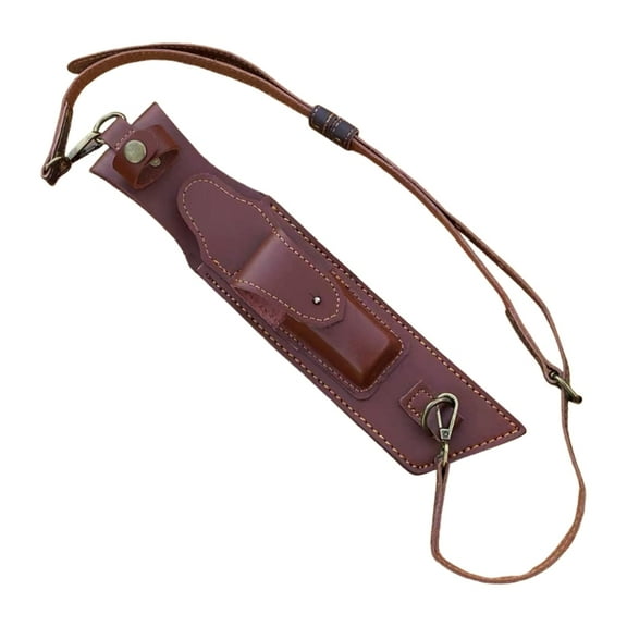 Leather Sheaths Outdoor Portables Straight Knifed Cover with Crossbody Strap for Camping and Hunting Lover