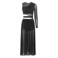 thumbnail image 3 of Manyakai Costumes de Danse Lyrique Moderne pour Femmes Robe Maxi Sans Manches en Tulle Noir TG, 3 of 6