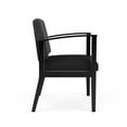 thumbnail image 2 of Amherst Wood Reception Oversize Guest Chair / Black Wood / Dark Gray / Black, 2 of 5