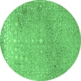 thumbnail image 1 of Ahgly Company Indoor Round Persian Emerald Green Traditional Area Rugs, 5' Round, 1 of 4