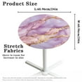 thumbnail image 6 of SEANATIVE 4 PCS Round Table Covers Elegant Cocktail Table Topper Cap Bar Tablecloth with Elastic Edges Stylish Party Table Decorations for 24'' Round Tables, Pink Violet Marble, 6 of 7