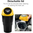 thumbnail image 5 of Automotive Cup Holder Garbage? Mini car Trash can, Small Automatic Portable Trash can with lid, for car Home Office (Yellow), 5 of 6