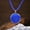 Round, variant on Lapis lazuli beaded necklace with blue natural stone teardrop-shaped and round pendant necklace jewelry