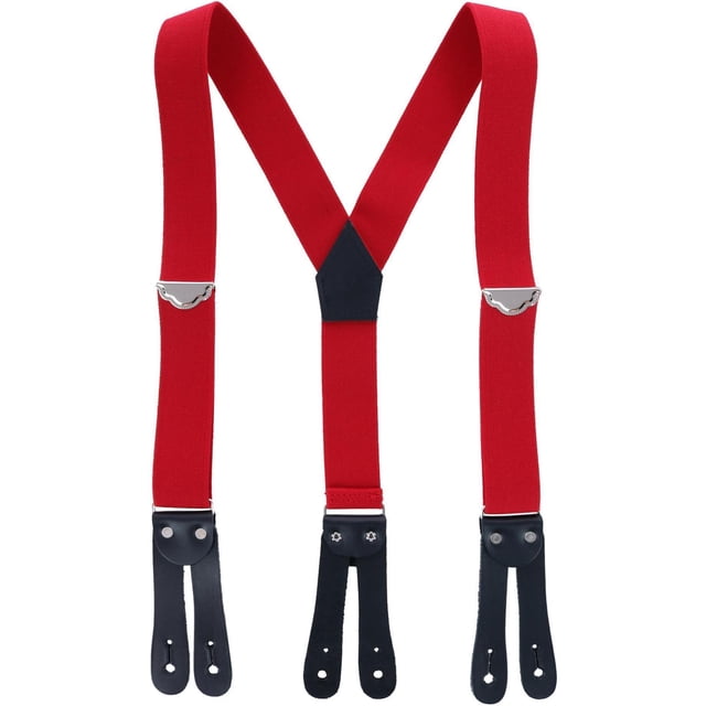 Welch Bretelles Élastiques à Bouton-Extrémité Y-Back 1 1/2 Pouce Double Face (Hommes)