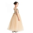 thumbnail image 2 of Ekidsbridal Sequins Off the Shoulder Flower Girl Dresses Junior Bridesmaid Pageant Ballroom Gown 322 4, 2 of 6