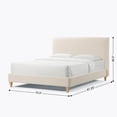 thumbnail image 2 of DeeHome Vireo Upholstered Platform Bed - Pearl White - Queen, 2 of 5