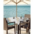 thumbnail image 3 of nqOlkjepod White Gold Marble Outdoor Tablecloth with Umbrella Hole & Zipper, Abstract Blue Simple Geometric Square Table Cover 60x60 Inch, Dining Waterproof Table Cloth Protector for Patio/Party, 3 of 7