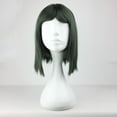 thumbnail image 2 of Unique Bargains Human Hair Wigs for Women Lady 18" Green Wigs with Wig Cap, 2 of 6