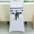 thumbnail image 3 of Efavormart 5pc x Stripes Satin Chair Sash for Wedding Decor Chair Bow Sash Party Decoration Supplies - Black & White, 3 of 11