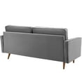 thumbnail image 5 of Modway Valour Performance Velvet Sofa in Gray, 5 of 10
