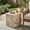 Natural, variant on 16.93" H Outdoor Side Table with Brown Woven Rope,Fan-Base,Resistant to Moisture,Scratches,Suitable for Patio,Balcony,Living Room,Garden,Brown+Gray